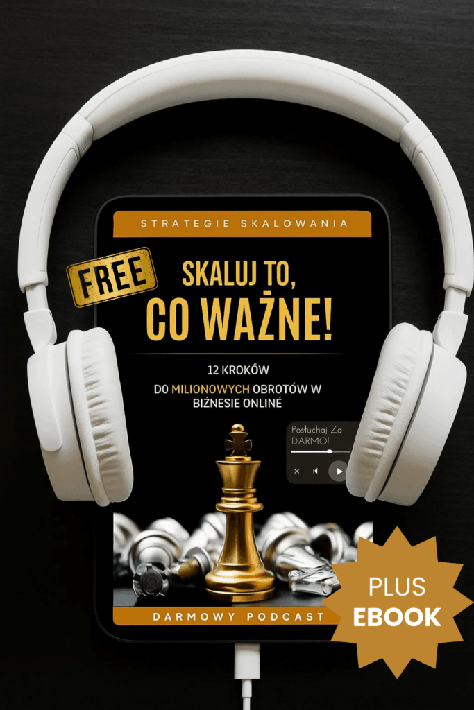 Podcast „12 Kroków do Milionowych Obrotów” został stworzony z myślą o właścicielach e-commerce i przedsiębiorcach, którzy są zmęczeni brakiem efektów i szukają realnej strategii.