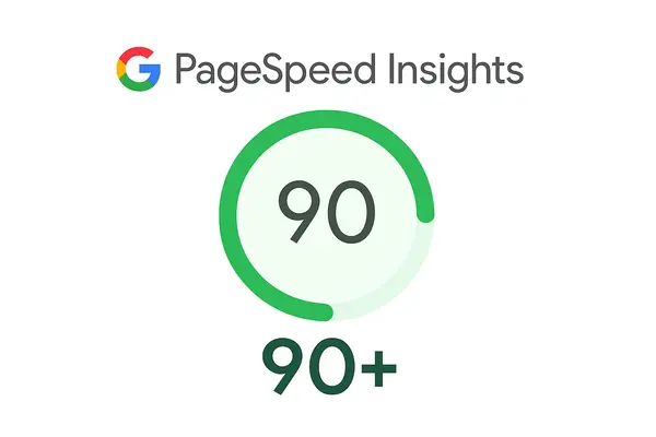 Wynik PageSpeed Insights 90+ z zielonymi wskaźnikami Core Web Vitals (LCP, INP, CLS) – Przewodnik optymalizacji szybkości WordPress.Wynik PageSpeed Insights 90+ z zielonymi wskaźnikami Core Web Vitals (LCP, INP, CLS) – Przewodnik optymalizacji szybkości WordPress.