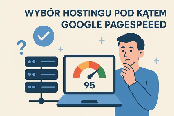 schemat porównujący wydajność PHP 7.4 i PHP 8.3 na WordPress, pokazujący skrócenie TTFB